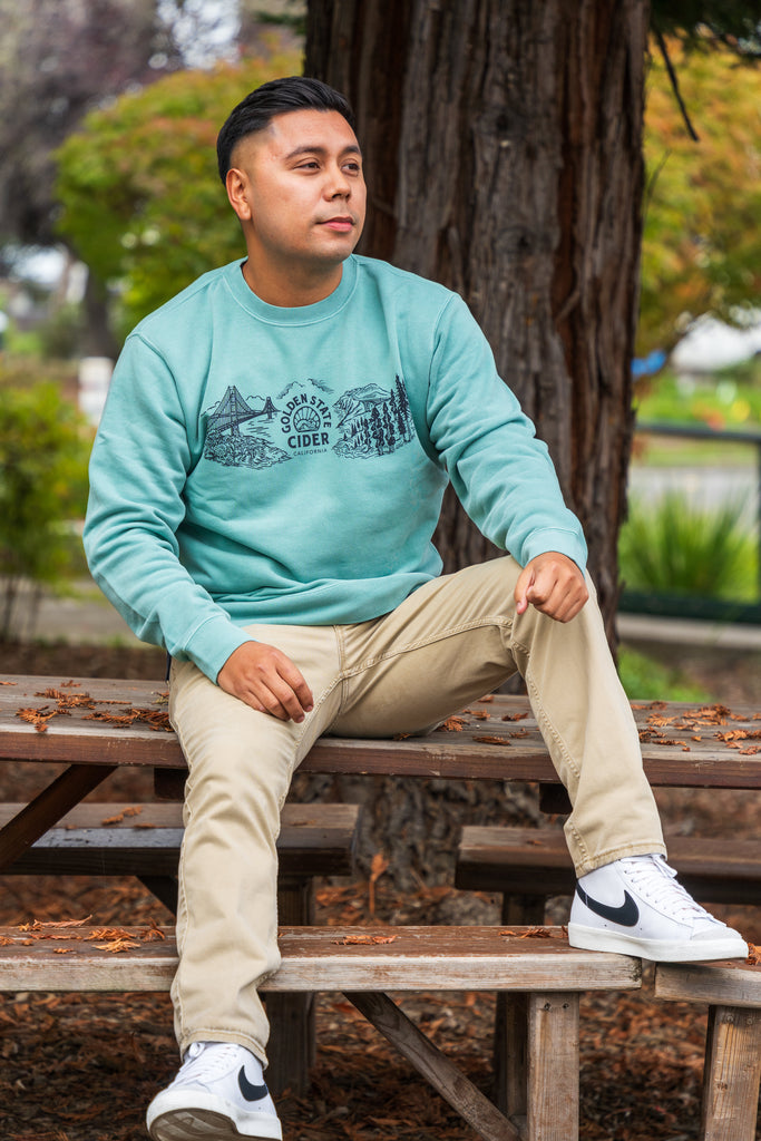 Made in California Teal Crewneck