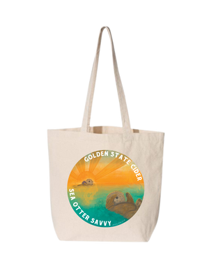 CafePress Sea Otter Addict Natural Canvas Tote Bag - Reusable Shopping Bag With Cute Design